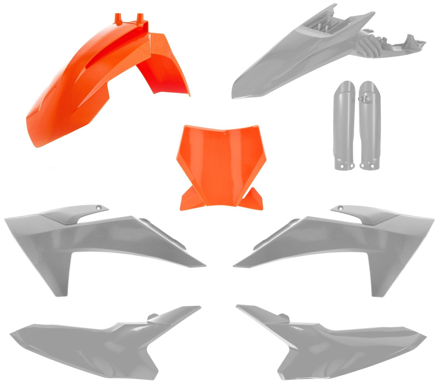 ACERBIS PLASTIC KIT KTM SX65 24-26 ORANGE GREY