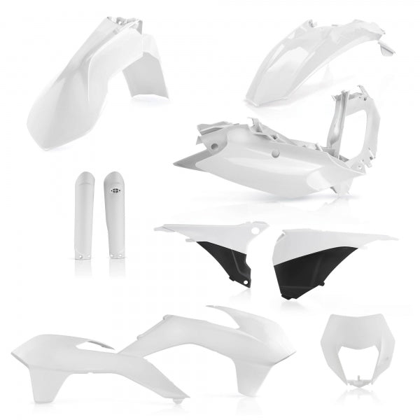 ACERBIS PLASTIC KIT KTM EXC EXCF 2016 WHITE - Westeffex