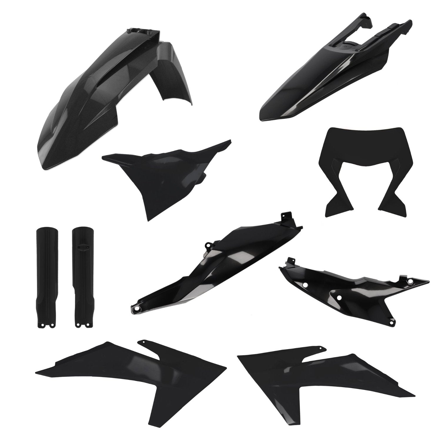 iPLASTIX PLASTIC KIT KTM EXC EXCF 24 BLACK - Westeffex
