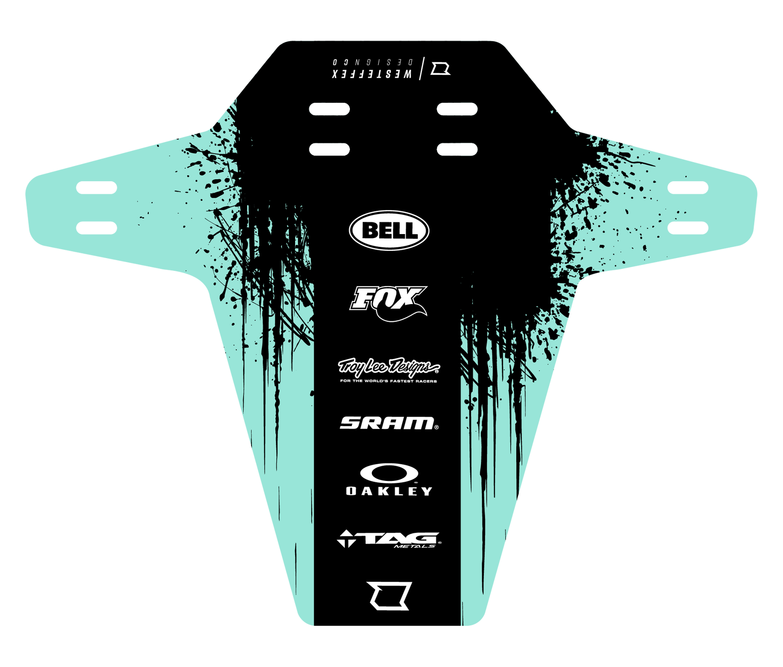 MTB MUD GUARD - Drip - Teal - Westeffex