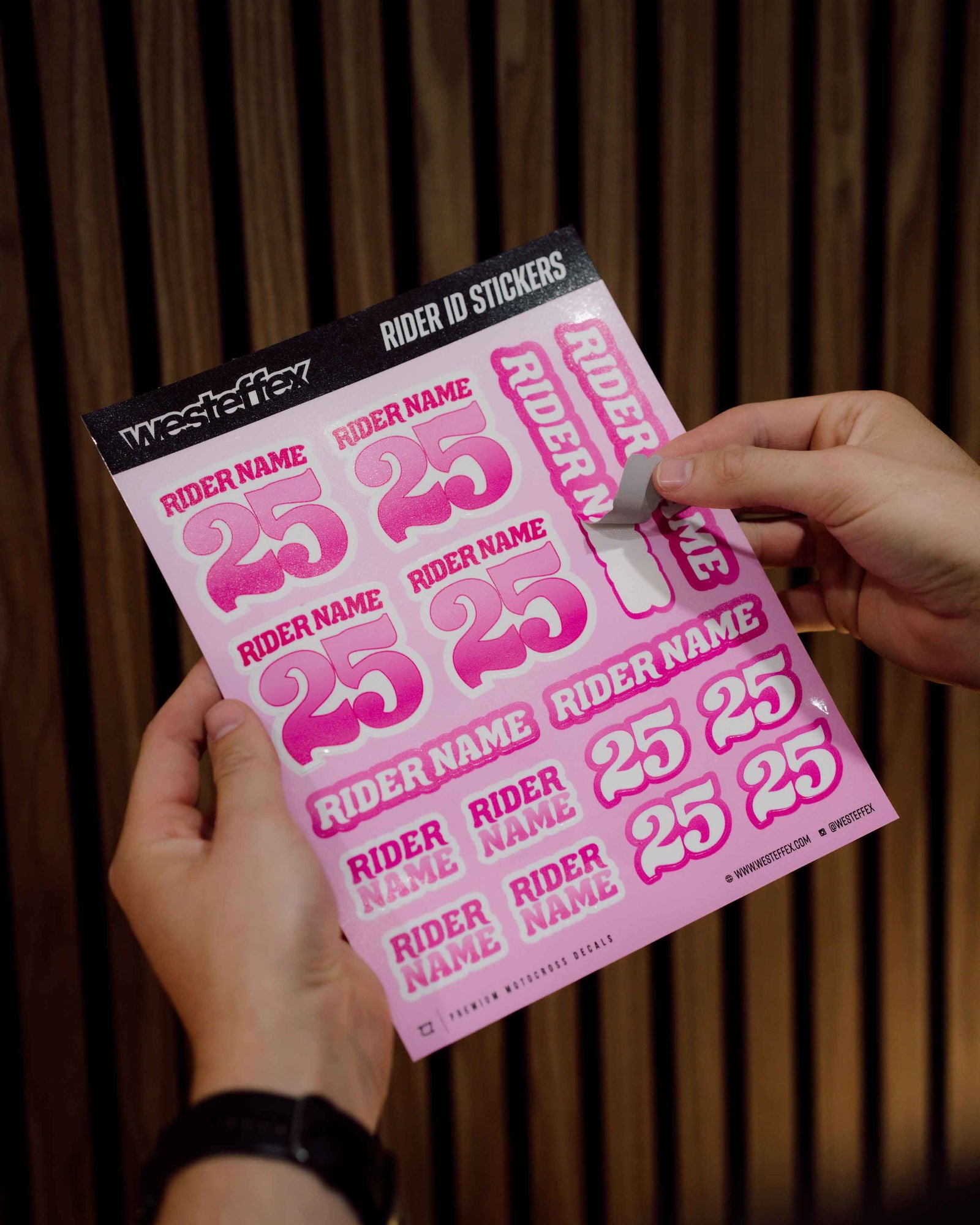 Rider ID Sticker Sheet - RACER - Westeffex