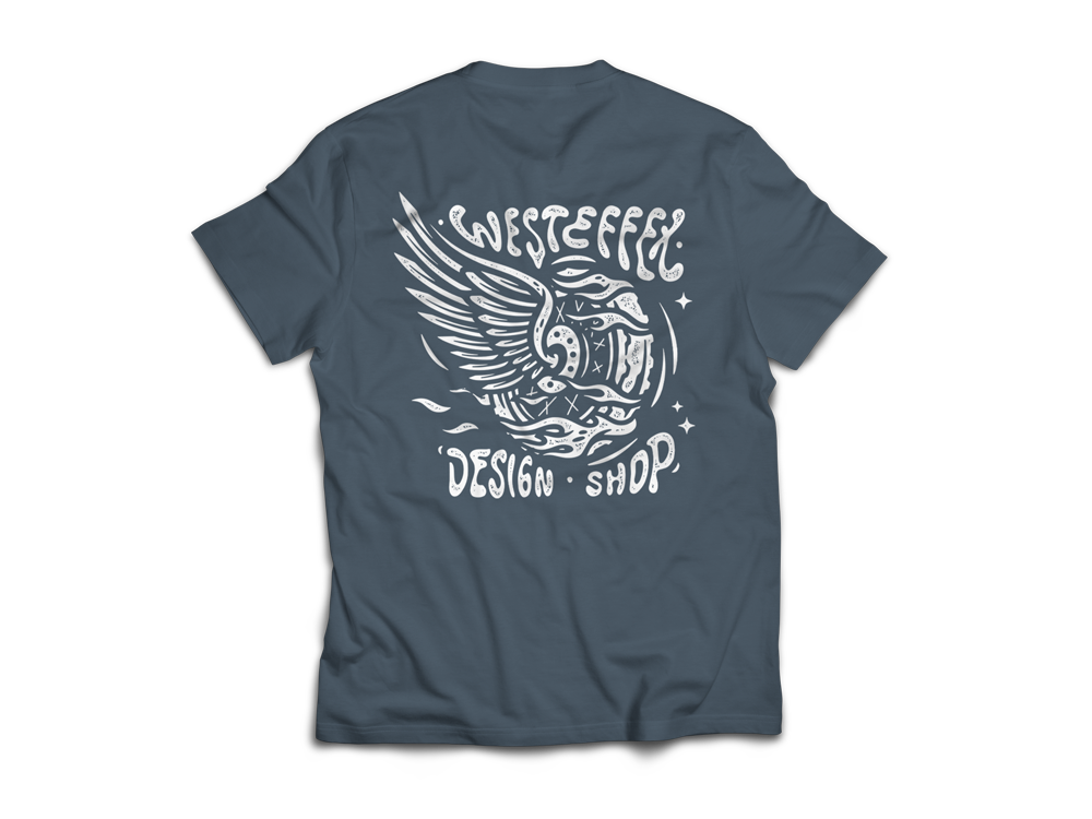 Westeffex Burning Rubber Tee - Petrol Blue - Westeffex