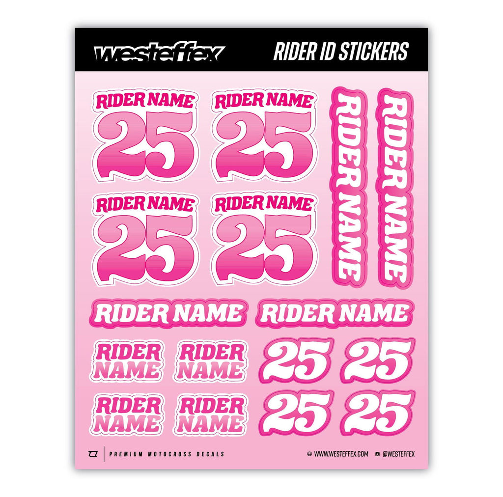 Rider ID Sticker Sheet - CLASSICS - Westeffex